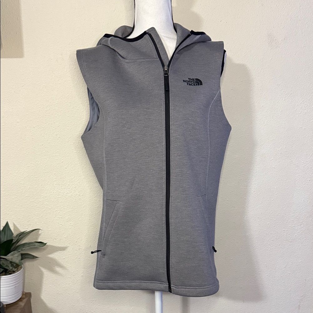 The North Face Charcoal Sleeveless Zip-Up Vest